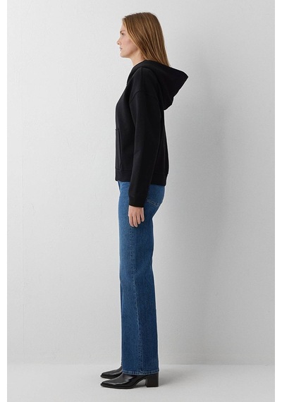 Mavi Fermuarlı Basıc Sweatshırt Siyah Siyah Kadın Sweatshirt M1s10570-900
