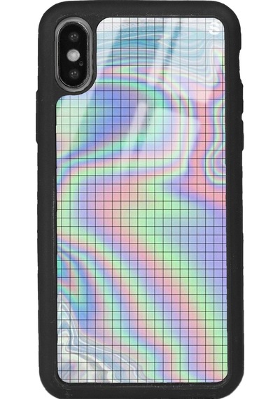 Apple Uyumlu iPhone X - Xs Neon Dama Tasarımlı Glossy Telefon Kılıfı Çok Renkli