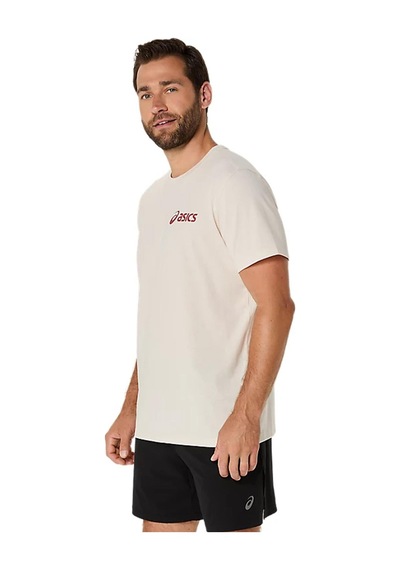 Asics Erkek Tişört Road Graphic Ss Tee 2031f026-101 Krem