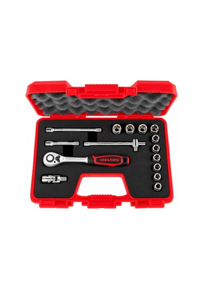 İzeltaş 1/4'' Altı Köşe Lokma Anahtar Takımı 15 Parça - 1107006015