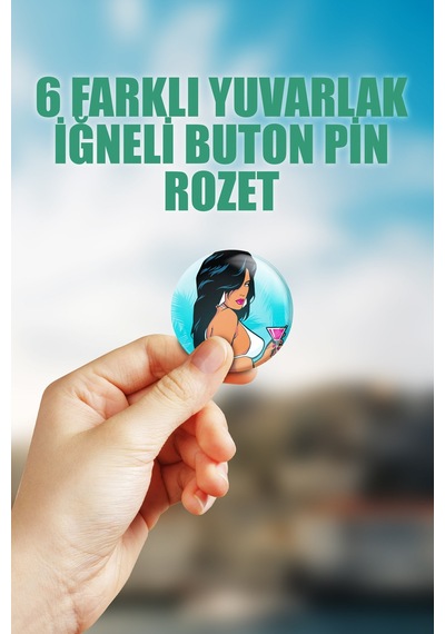 Gta Vice City Video Oyun Bilgisayar Oyunu Çanta Süsü Rozet İğneli Buton Rozet Seti 6 Adet Çok Renkli