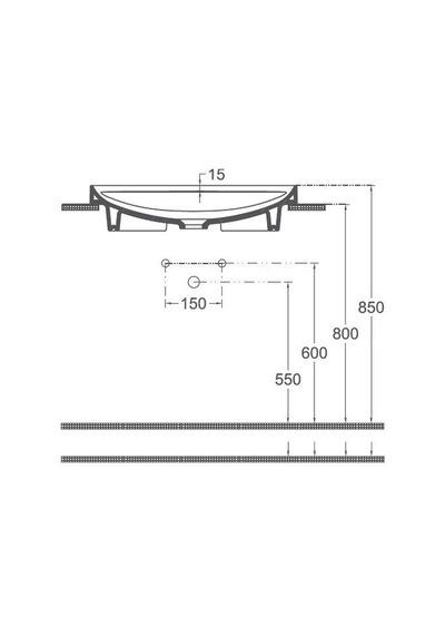 Isvea Infinity Inset Lavabo 55 CM