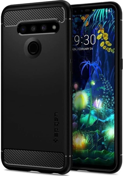 Spigen V50 Thinq İle Uyumlu Kılıf Rugged Armor Black