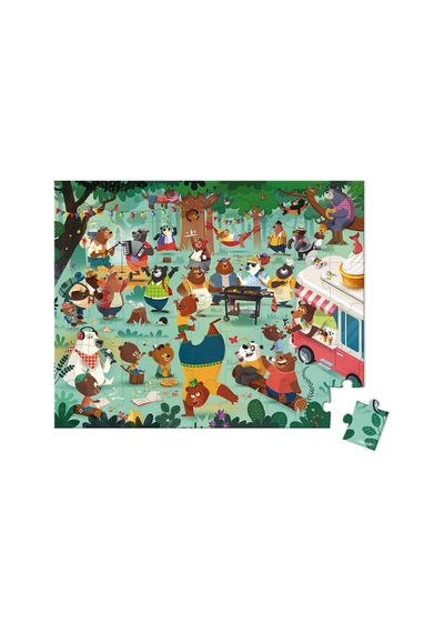 Janod 54 Parça Çantalı Puzzle Ayıcık Ailesi