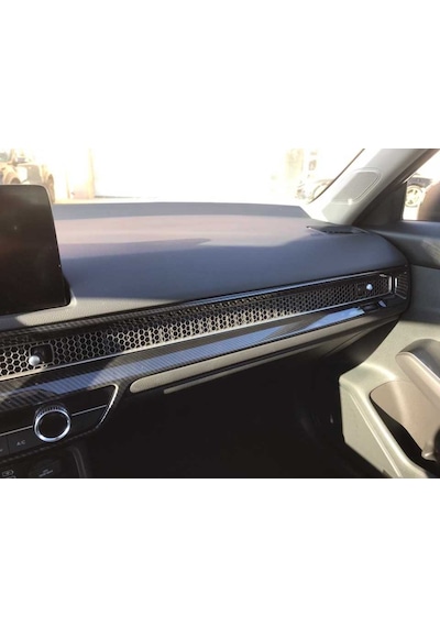 Honda Civic Fe1 2022 Uyumlu Göğüslük Kaplama 2 Parça Karbon