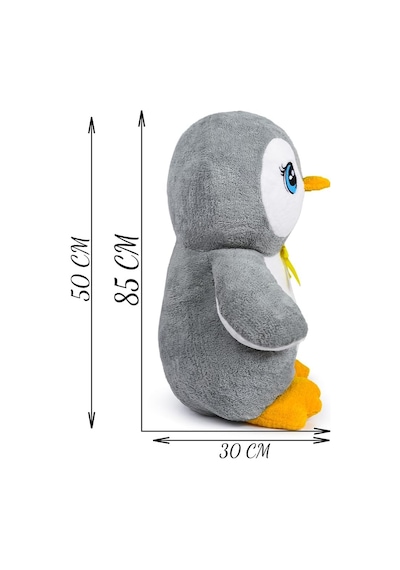 Penguen Pelüş Büyük Gri