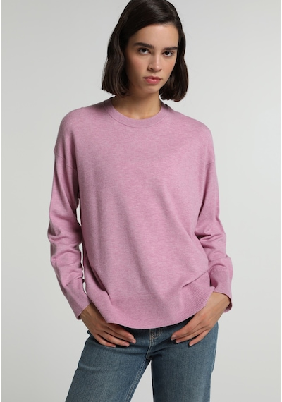 Colin's Colins Regular Fit Yuvarlak Yaka Düz Kadın Pembe Kazak Cl1081242 Q1.v2 Pme Pink Melange
