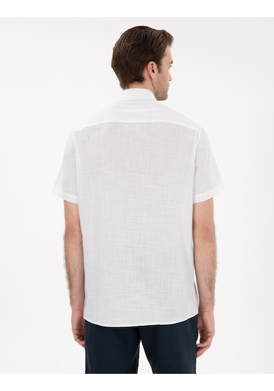 Pierre Cardin Erkek Beyaz Gömlek Kısa Kollu 50302730-vr013 Beyaz