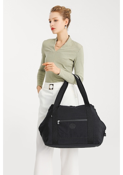 Smart Bags Orta Boy Su Geçirmez Extra Hafif Krınkıl Kumaş El Valizi Ve Spor Çantası Buz Gri