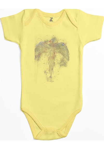 Zepplin Giyim Anka Kuşu Phoenix Sarı Bebek Body Zıbın