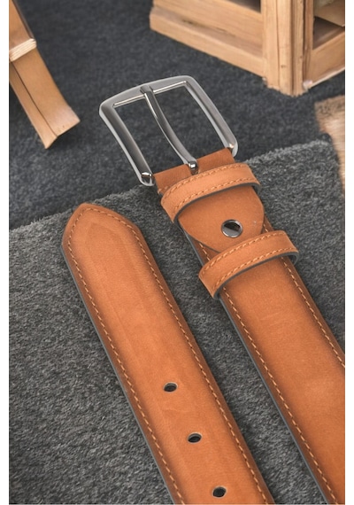Deepsea Erkek Taba 4 Cm Eninde Süet Kemer Suni Süet Spor Kemer 2402643 Taba