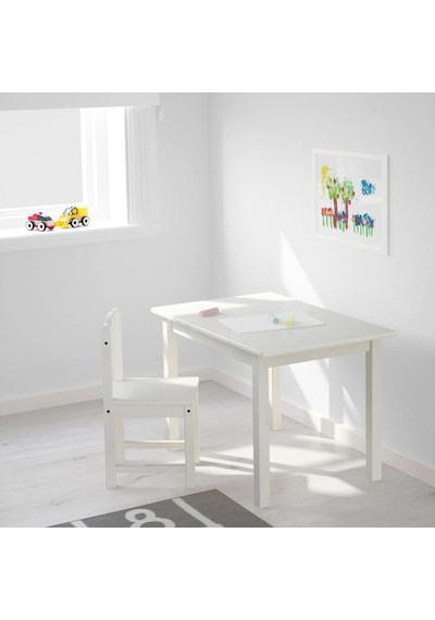 Sundvik Masa Beyaz, 76x50 Cm 2 Adet Sandalye Meridyendukkan Beyaz Sundvik Masa Beyaz, 76x50 Cm 2 Adet Sandalye Meridyendukkan Beyaz