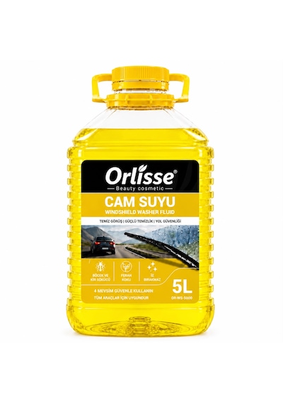 Orlisse Beauty Cosmetic Cam Suyu 5 Lt Sarı-böcek Ve Kir Sökücü Etkili Formül