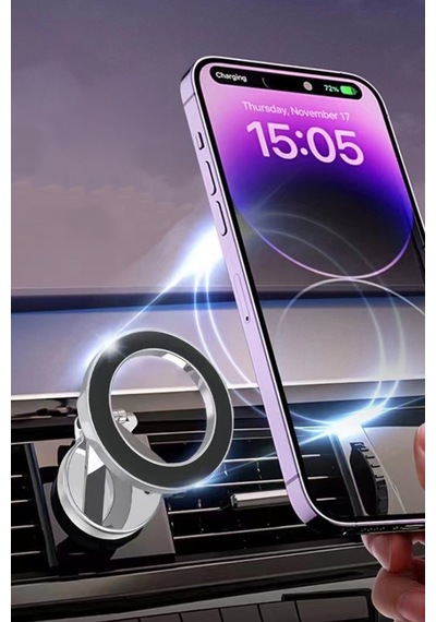 1080 Derece Metal Mıknatıslı Akrobat Telefon Tutucu Kaliteli Sarsılmaz Masa Üstü Araç İçi Tel Tutucu Siyah