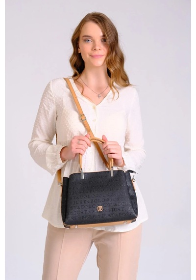 Just Polo Kadın Çantası 440113mh Siyah - Taba