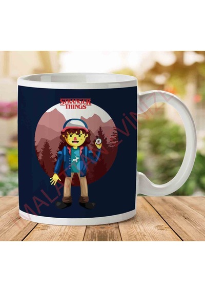 1-2100 Stranger Things Dustin Big İki Tarafı Baskılı Kupa Bardak.jpg