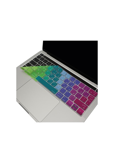 Arapça Klavye Apple Uyumlu MacBook Pro Koruyucu Touchbar'lı A1706 A1989 A2159 A1707 A1990 Uk Enter Dazzle Pembe Yeşil