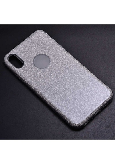 Apple Uyumlu iPhone Xs Max 6.5 Kılıf Zore Shining Silikon Gümüş