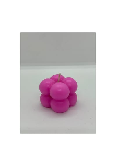 Şeffaf Kutulu Küçük Pembe Bubble Mum-doğal %100 Soya Wax Dekor Mum Düğün, Nişan,kına, Hediyelik