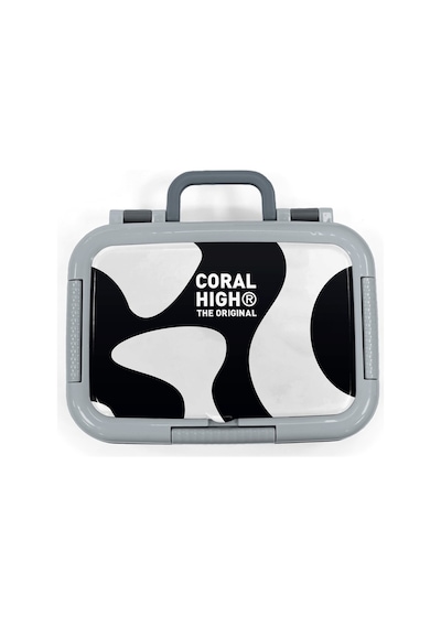 Coral High Kids Siyah Beyaz Desenli Paslanmaz Çelik Beslenme Kabı 39194 Beyaz