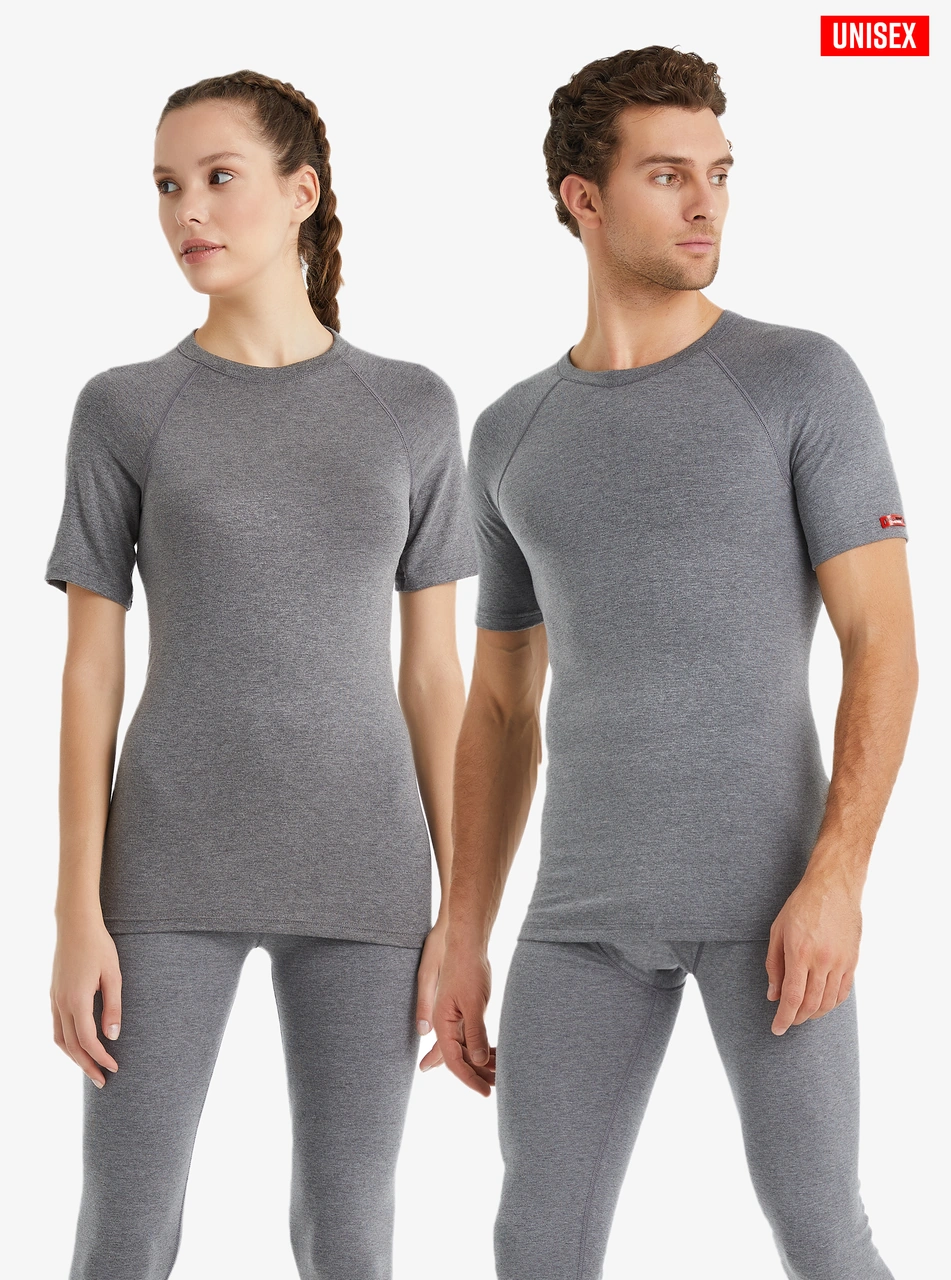 Blackspade Unisex Termal Tişört 2. Seviye 9258 - Gri Melanj