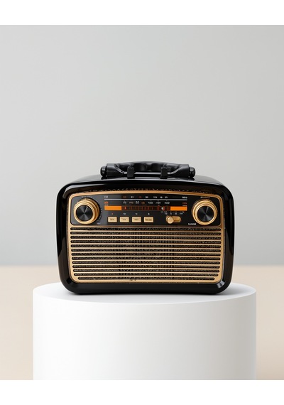 Müzik Kutusu Bluetooth Bağlantılı El Fenerli Nostaljik Tasarım Radyo 22871800