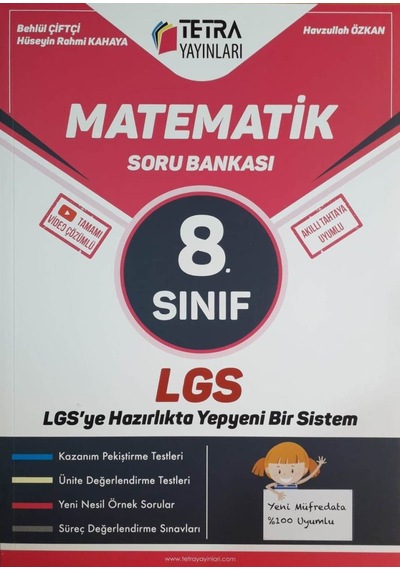 Tetra Yayınları 8. Sınıf LGS Matematik Soru Bankası