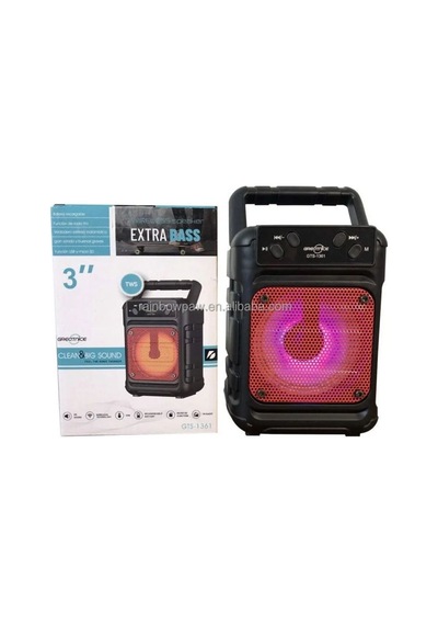 Gts-1361 Taşınabilir Kablosuz Bluetooth Hoparlör Extra Bass Renkli Led Işık