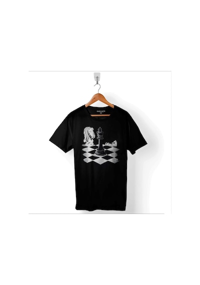 Satranç Zeka Oyunu Şah Mat Vezir Chess Santranç Baskılı Tişört Unisex T-shirt 001