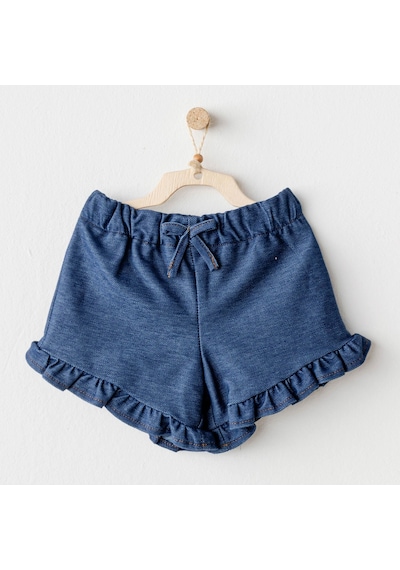 Andywawa Kız Bebek Şort Shorts Casual Ac25938 İndigo