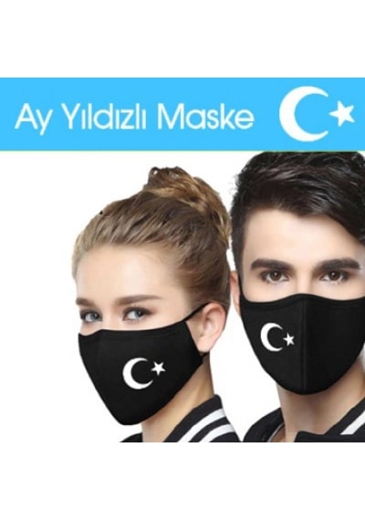 Yıkanabilir Kumaş Maske Siyah