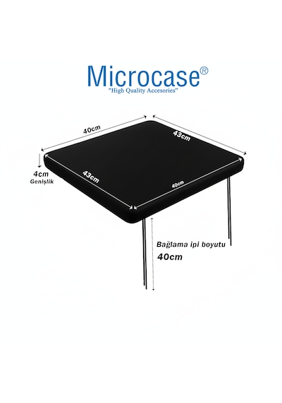 Microcase Araç Ve Ofis İçin Terletmez Ergonomik İpli Oturma Minderi 43 X 40 X 4cm 2 Adet Al5382