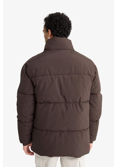 Defacto Su İtici Regular Fit Dik Yaka İç Cepli Fermuarlı Cepli Mont F5711ax25wnbn338 Kahve-bn338