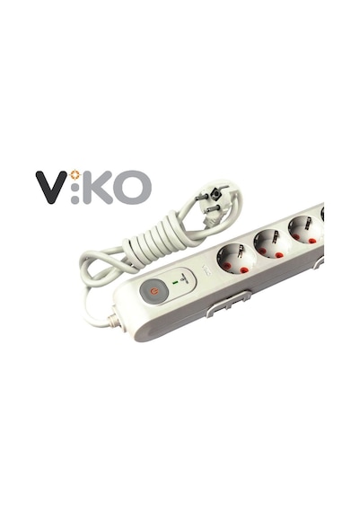 Akım Korumalı Priz Viko 6 Lı 1,5 Kablolu