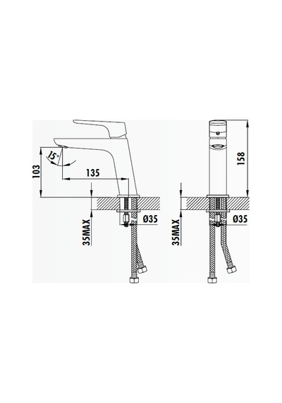 Creavit Sp1500 Slope Lavabo Armatürü