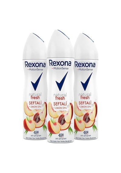 Natural Fresh Şeftali Ve Limon Otu Kadın Deodorant Sprey 150 Ml X3