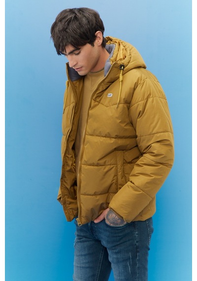 Lee Regular Fit Normal Kesim Kapüşonlu Hardal Şişme Mont L88Bny210 Hardal