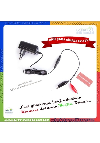 12 Volt Akülü Arabalar Için Jeep Motor Atv Aküsü Şarj Aleti