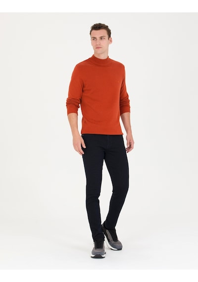 Pierre Cardin Erkek Kiremit Triko Kazak 50276161-vr031 Kiremit
