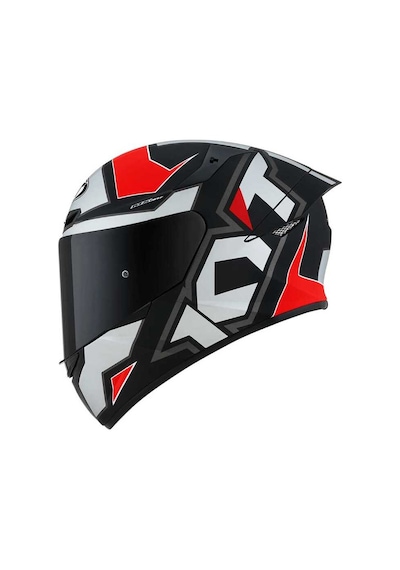 Kyt Tt-course Kask Electron Mat Gri Kırmızı