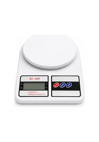 10 Kg 1 Gr Hassasiyetli Dijital Mutfak Terazisi Lcd Ekranlı Elektronik Hassas Tartı Sf-400 Beyaz