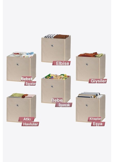 Raf Organizer Bej 3 Lü Paket 30x30 Diğer