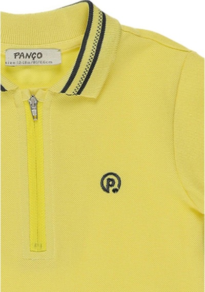 Erkek Bebek Sarı Polo Yaka Tişört 3886814