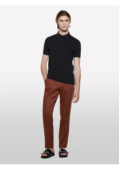 %100 Pamuk Regular Fit Polo T-shirt Erkek Siyah Polo - 325p3089s300t Siyah