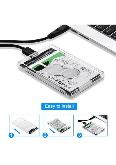 4266 2.5" Usb 3.0 Harici Ssd Harddisk Şeffaf Taşınabilir Hdd Kutusu Sata