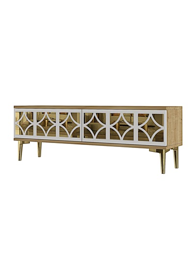 Tsa1236dbg Öz Tv Sehpası Safirmeşe-beyaz-gold 180cm Tsa1236dbg Öz Tv Sehpası Safirmeşe-beyaz-gold 180cm