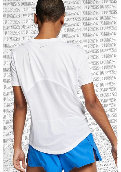 Nike Miler Dri Fit White Tee Sırt Panelli Beyaz Koşu Antrenman Tişörtü