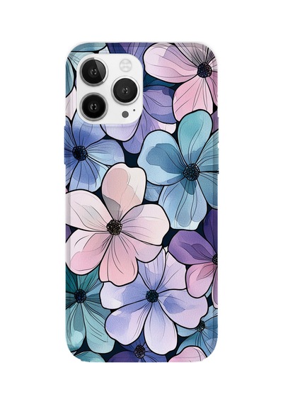 İphone 12 Pro Max Uyumlu Baskılı Şeffaf Telefon Kılıfı Koleksiyon: Pastelbloom Soft Series 2