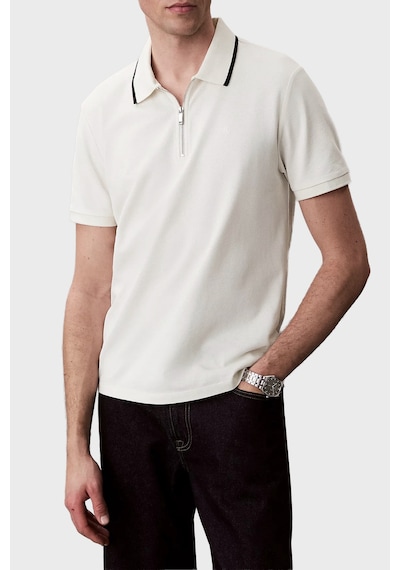 Calvin Klein Erkek Polo Lv04lf214g Yas Krem