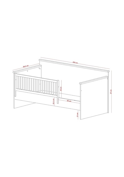 Meltem Kids Vera Montessori Sedir Karyola 90x190 Cm